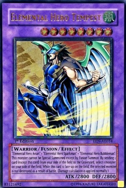 画像1: E・HERO テンペスター 1st Edition（EEN-AE034）アルティメットレア (1)